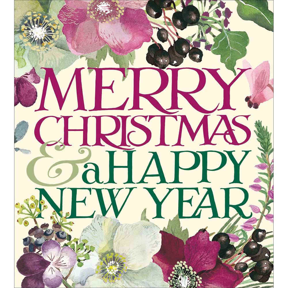 Winter Flowers Emma Bridgewater Charity Christmas Card 5 Pack by penny black