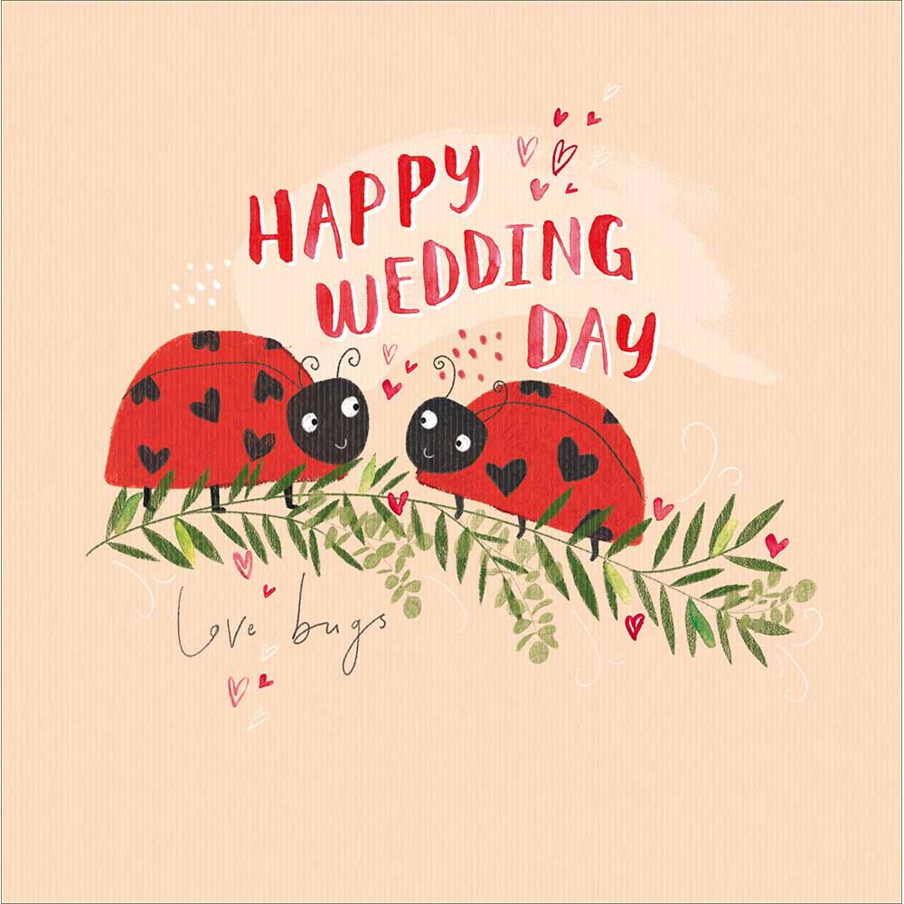 Love Bugs Happy Wedding Day Card at Penny Black