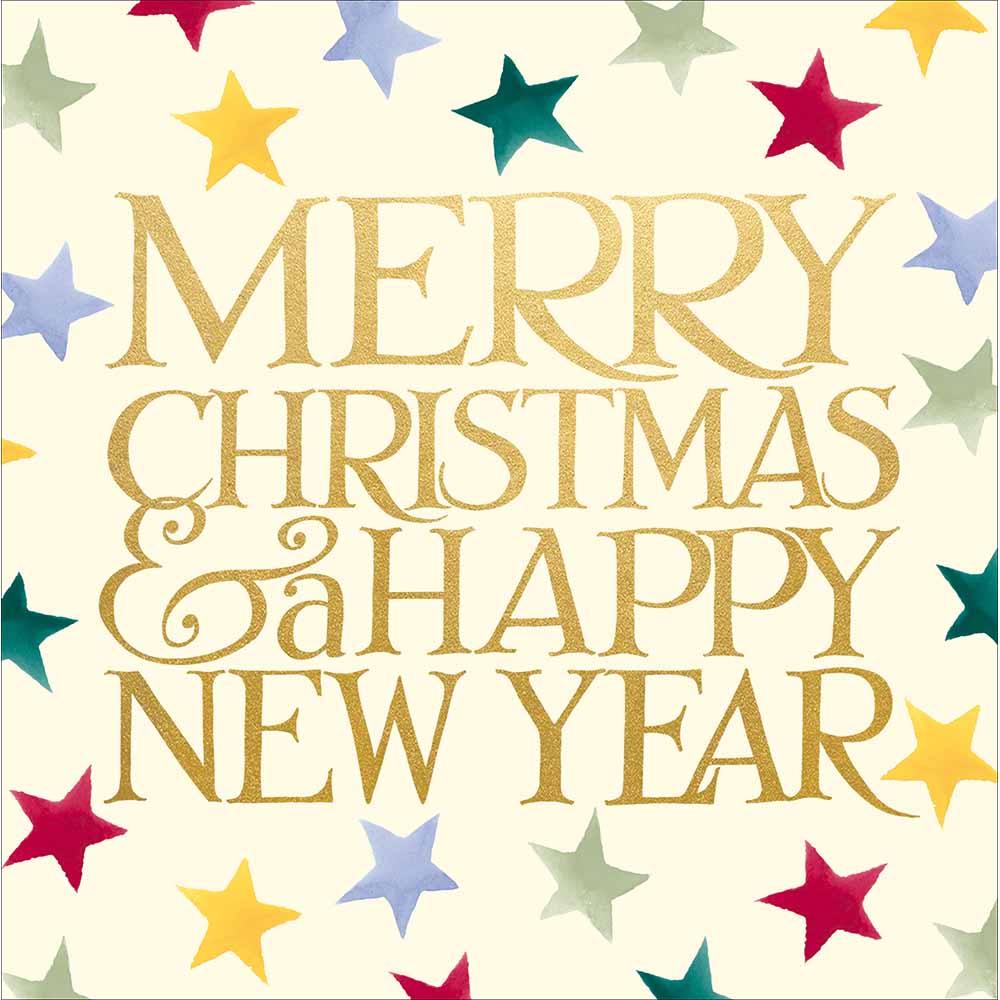 Emma Bridgewater Colourful Stars Christmas Card by penny black