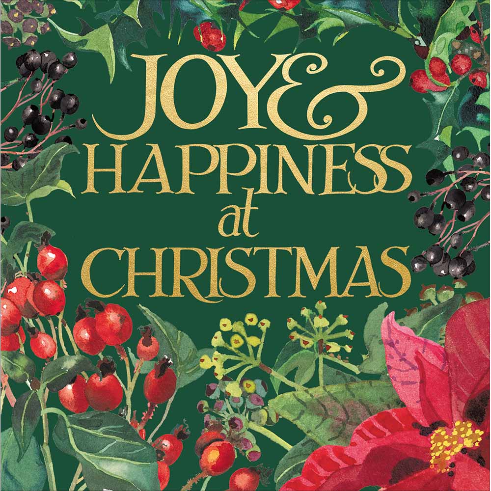 Emma Bridgewater Joy &amp; Happiness At Christmas Card by penny black