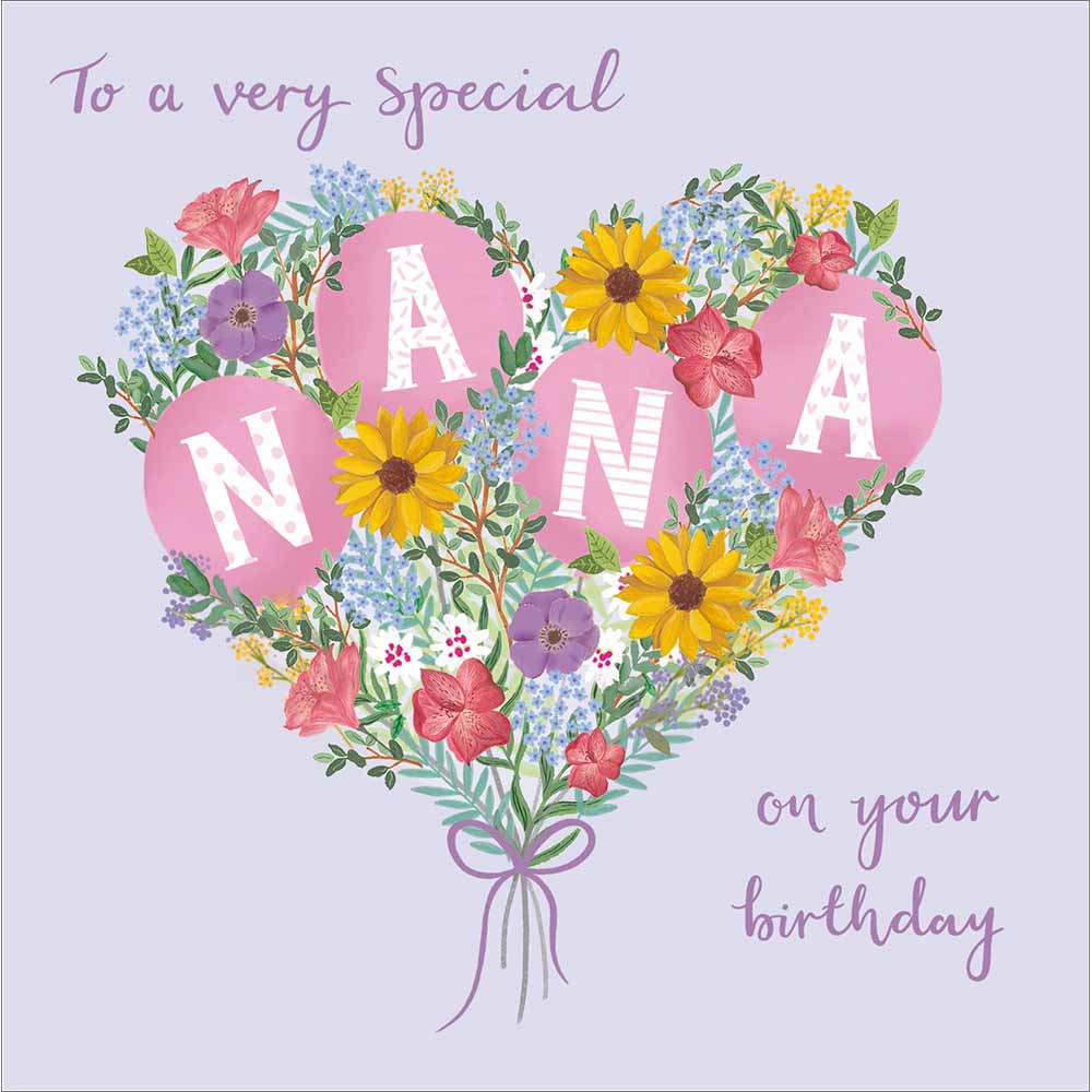 Flowers & Balloons Special Nana Birthday Card from Penny Black