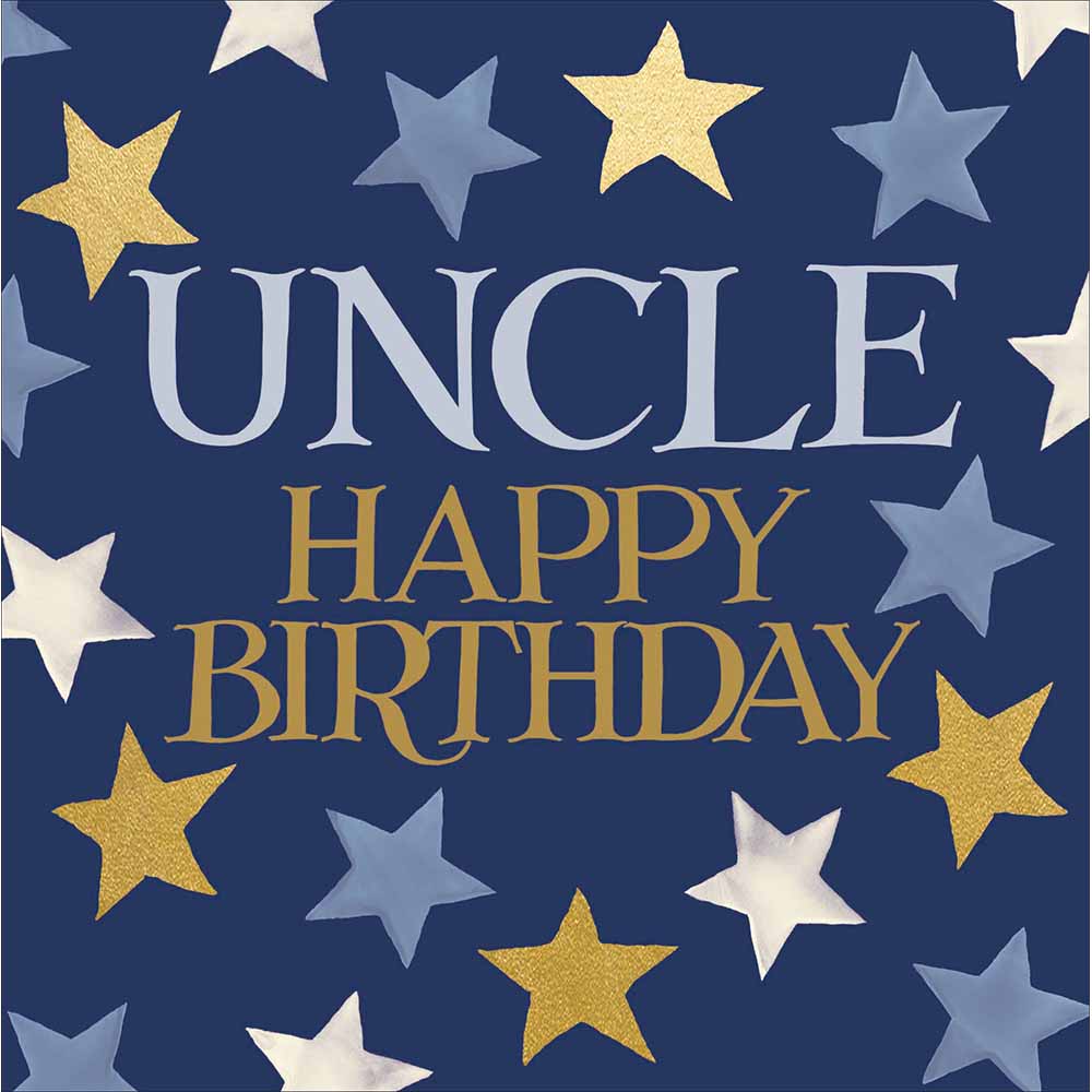 Emma Bridgewater Blue Stars Uncle Birthday Card from Penny Black