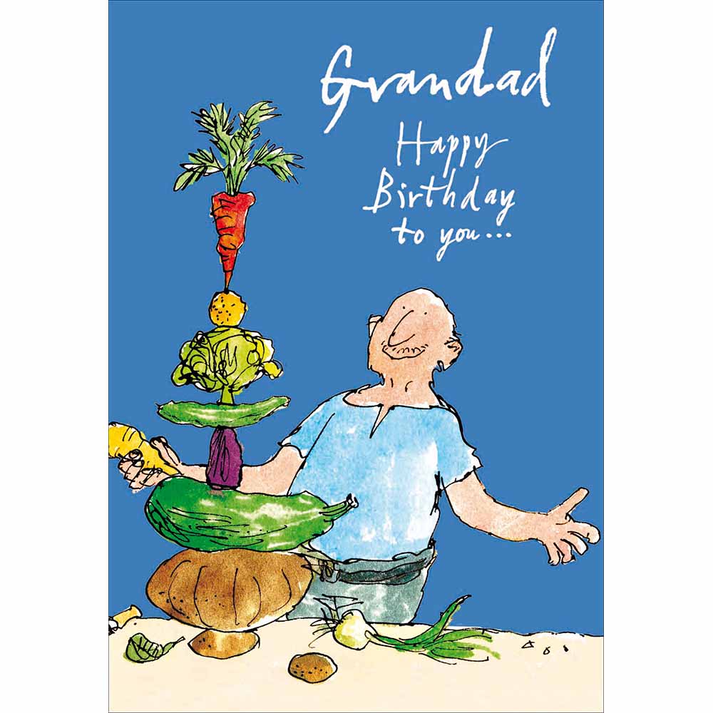 Veggie Tower Grandad Quentin Blake Birthday Card at Penny Black