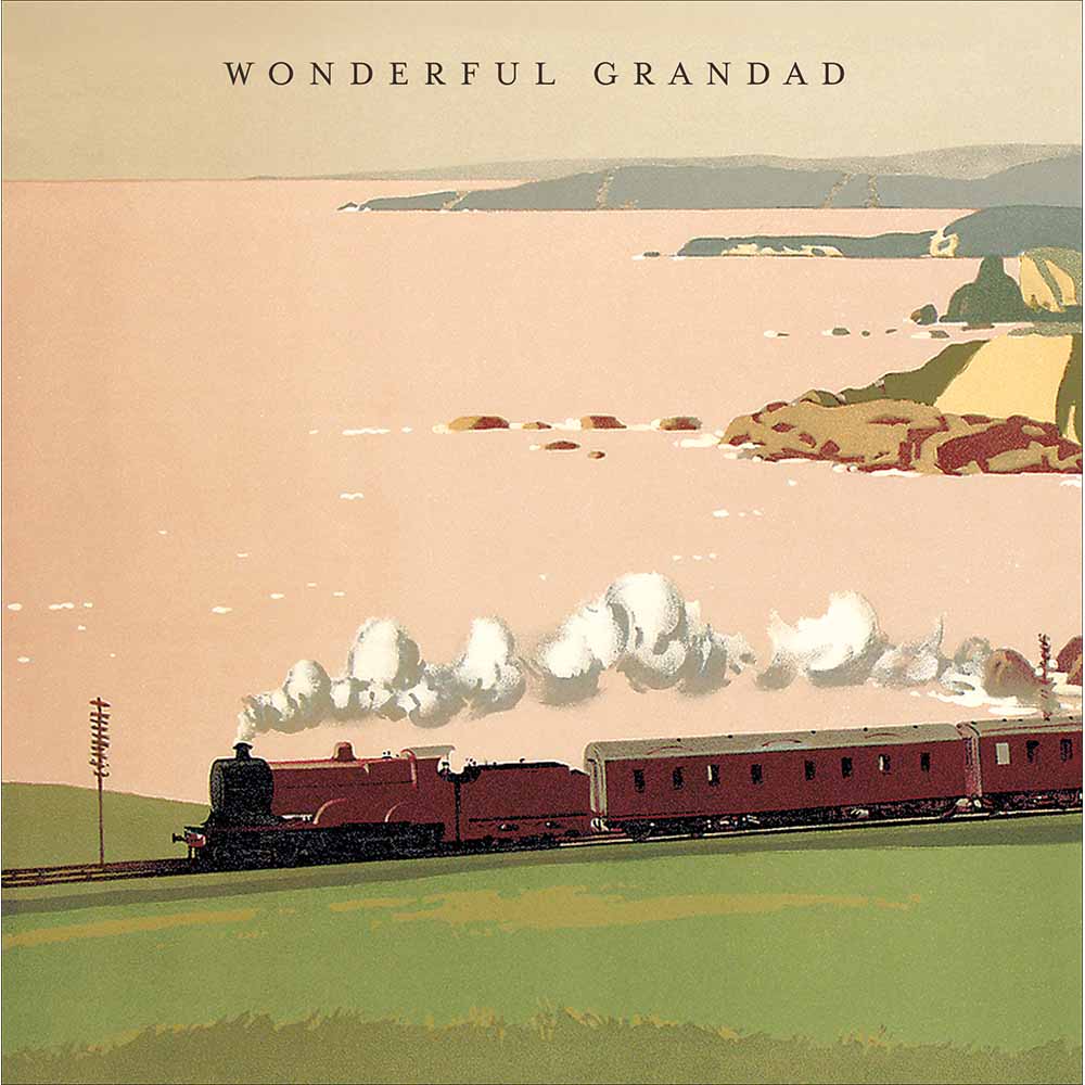Steam Train Wonderful Grandad Birthday Card at Penny Black