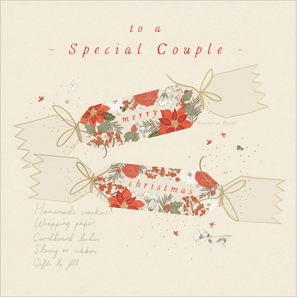 Floral Crackers Special Couple Christmas Card by penny black