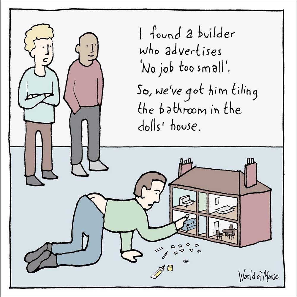 Dolls' House Builder Funny Card By Penny Black