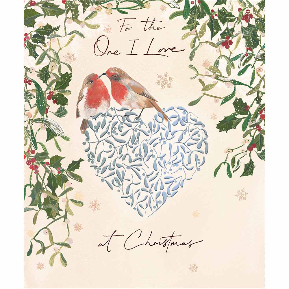 Robin Couple The One I Love Christmas Card by penny black