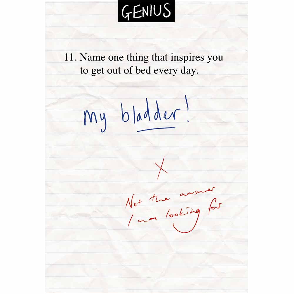 My Bladder Inspires Me Funny Birthday Card at Penny Black