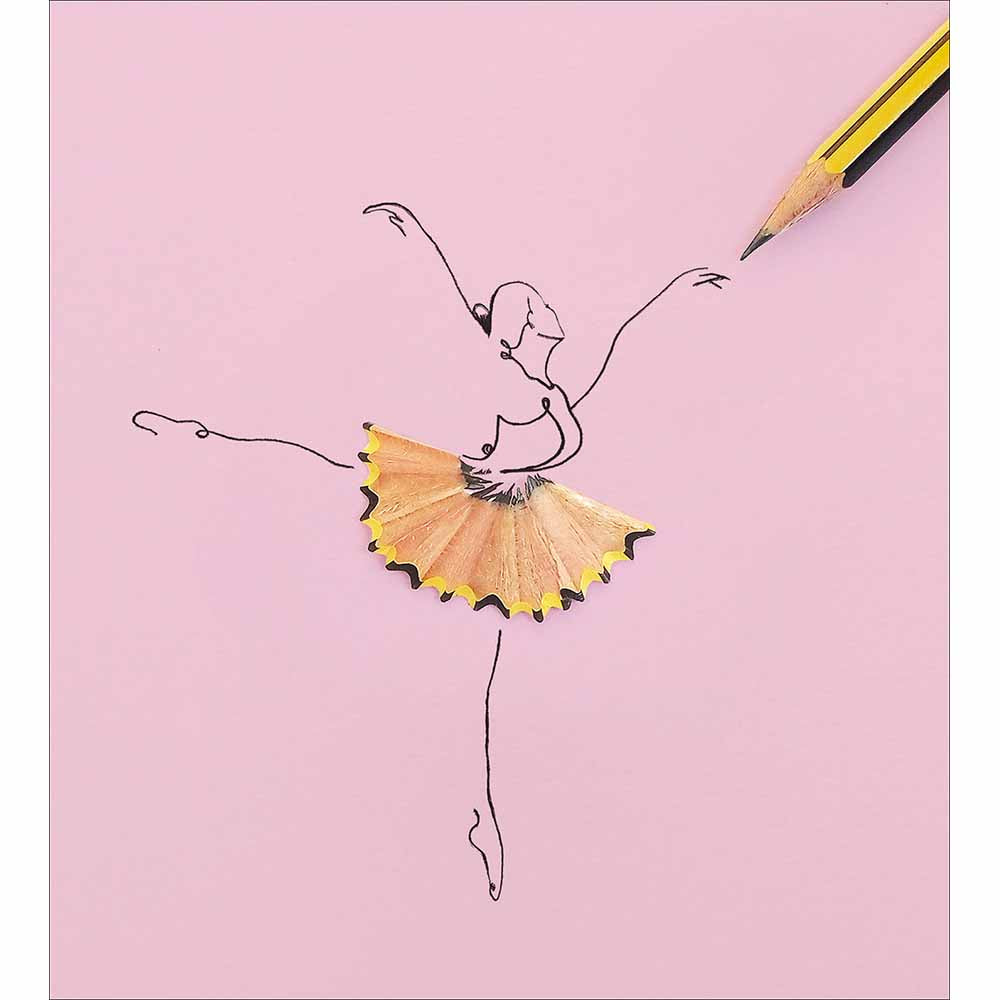 Little Dancer Pencil Ballerina Card By Penny Black