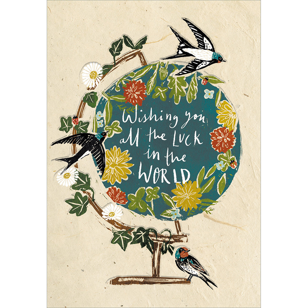 Wishing You All The Luck In The World Globe Card at Penny Black