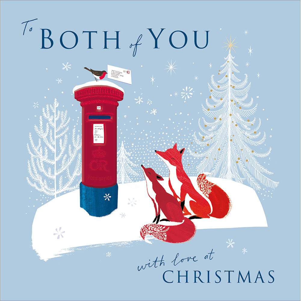 Fox Post Box Both Of You Christmas Card by penny black