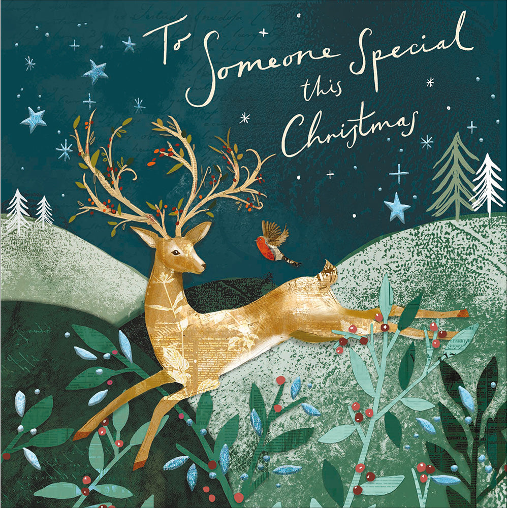 Leaping Stag To Someone Special Christmas Card by penny black