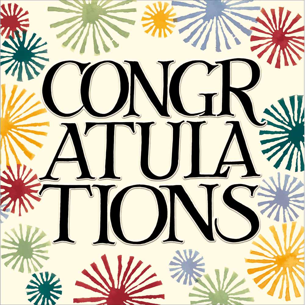 Sunbursts Emma Bridgewater Congratulations Card at Penny Black