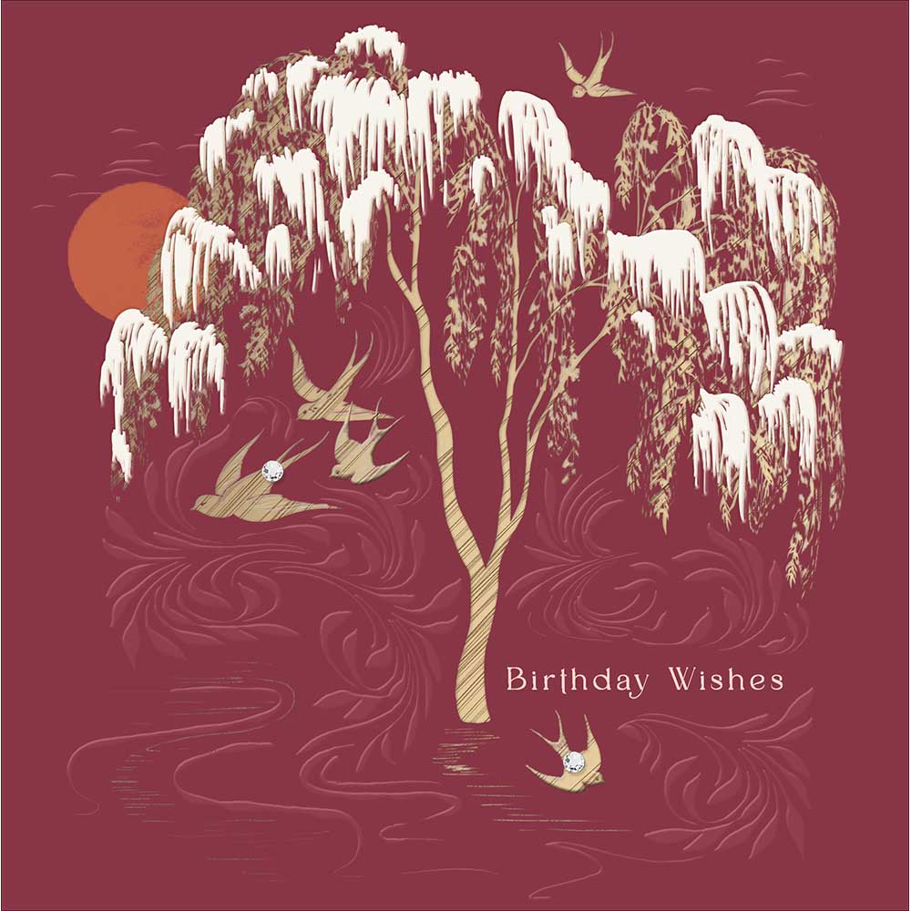 Weeping Willow Embellished Birthday Card at Penny Black