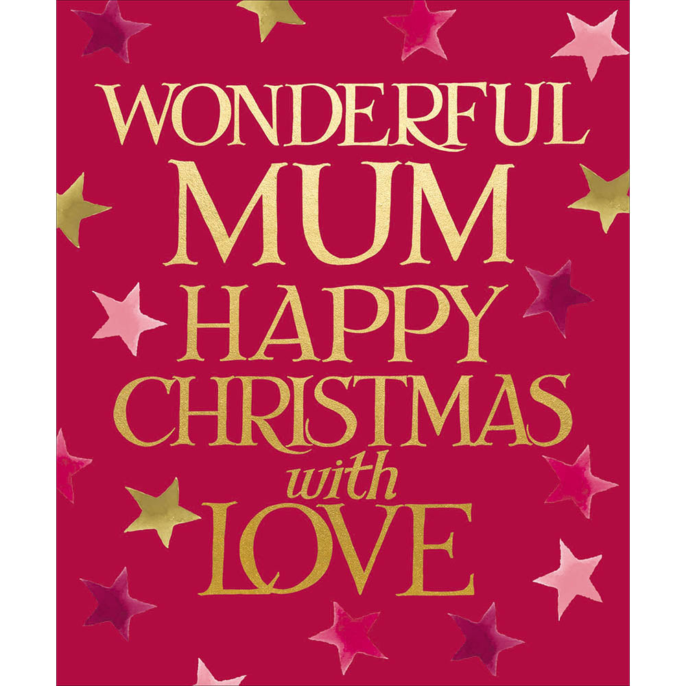 Emma Bridgewater Wonderful Mum Stars Christmas Card by penny black
