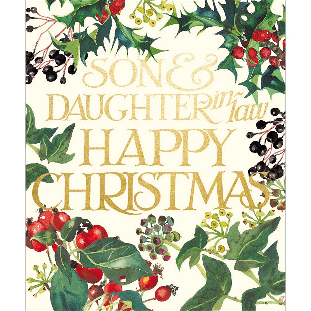 Emma Bridgewater Son And Daughter In Law Berries And Holly Christmas Card by penny black