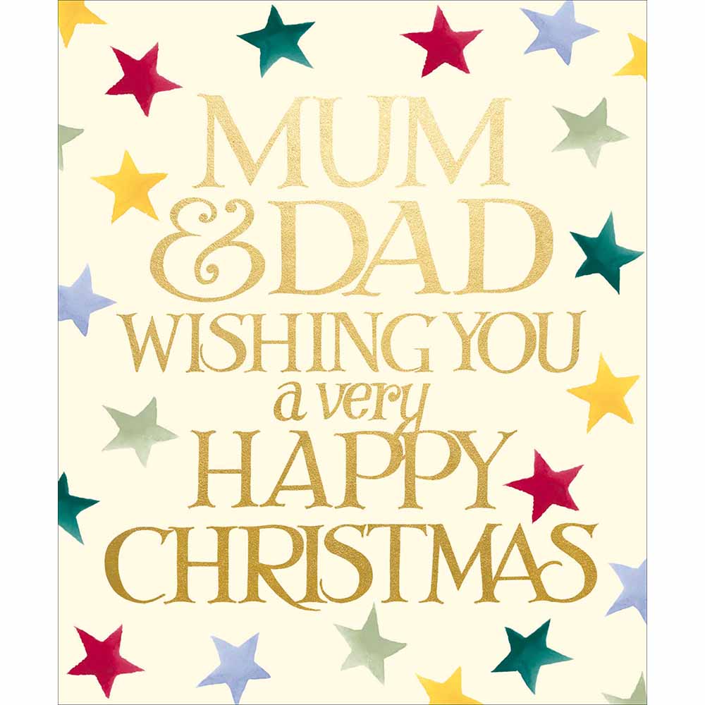 Emma Bridgewater Mum & Dad Stars Christmas Card by penny black