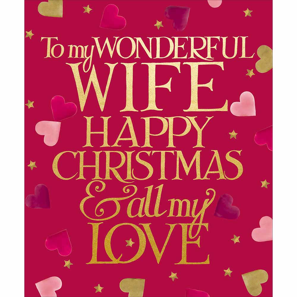Emma Bridgewater All My Love Wonderful Wife Christmas Card by penny black