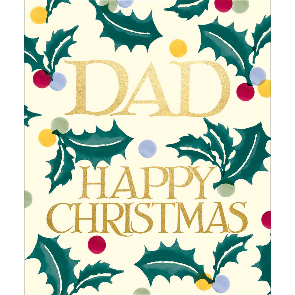 Emma Bridgewater Dad Holly Sprigs Christmas Card by penny black