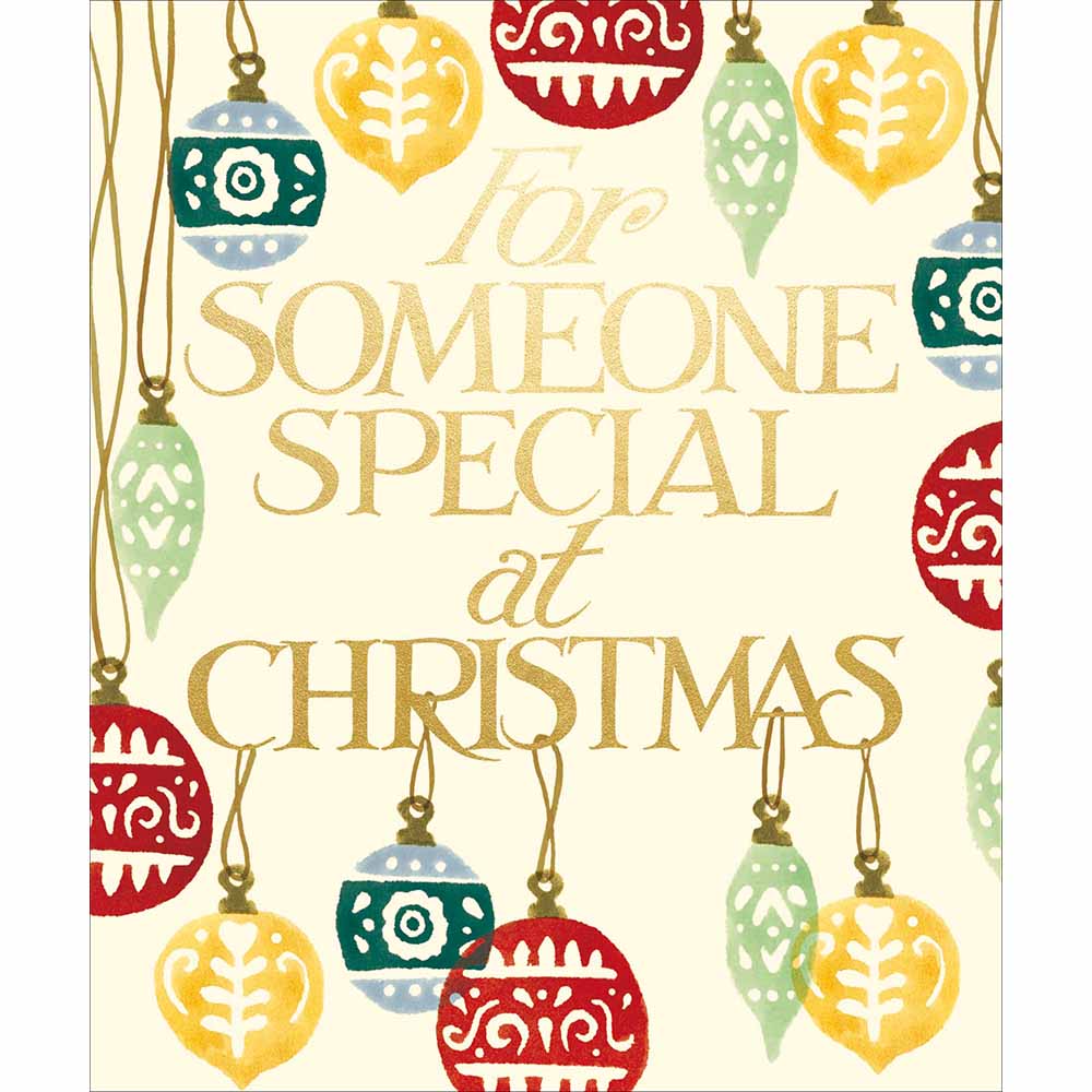 Emma Bridgewater Someone Special Baubles Christmas Card by penny black