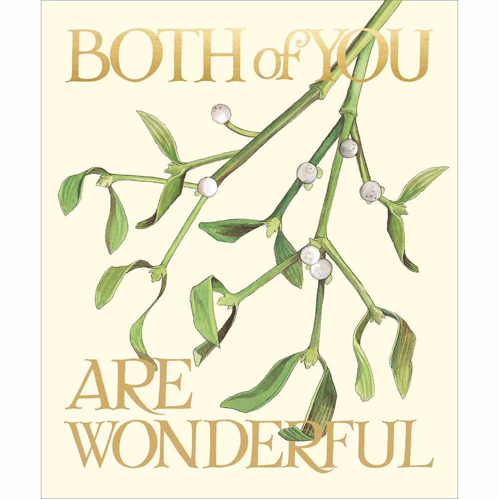 Emma Bridgewater Both Of You Are Wonderful Misletoe Christmas Card by penny black