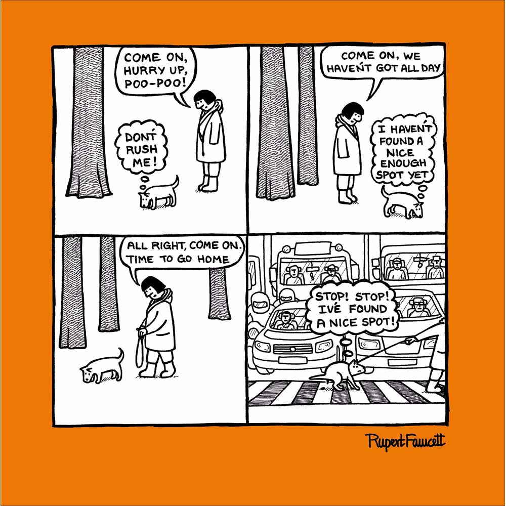 Nice Spot For A Poop Dog Theme Funny Card from Penny Black