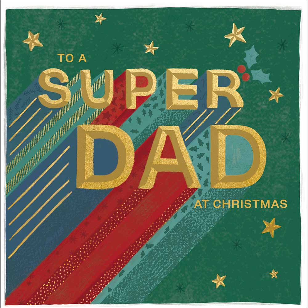 Rainbow To A Super Dad At Christmas Card by penny black