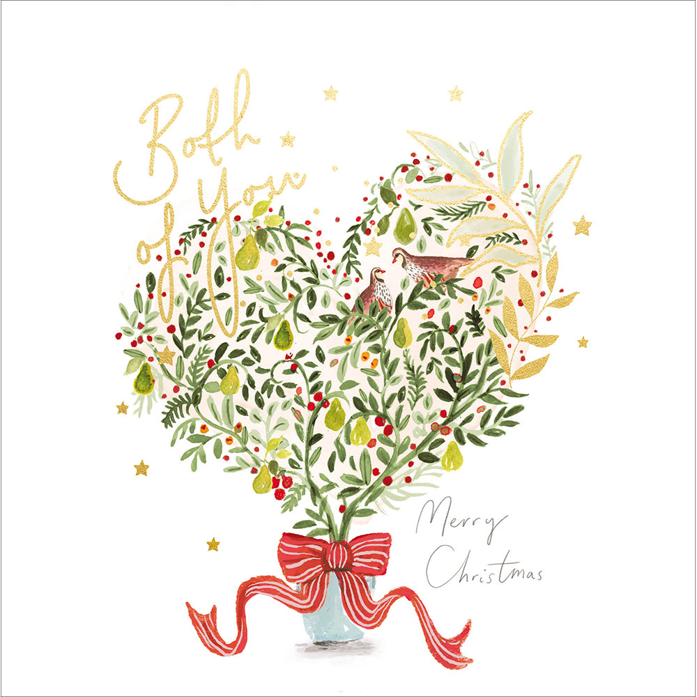 Both Of You Partridges In A Pear Tree Christmas Card by penny black