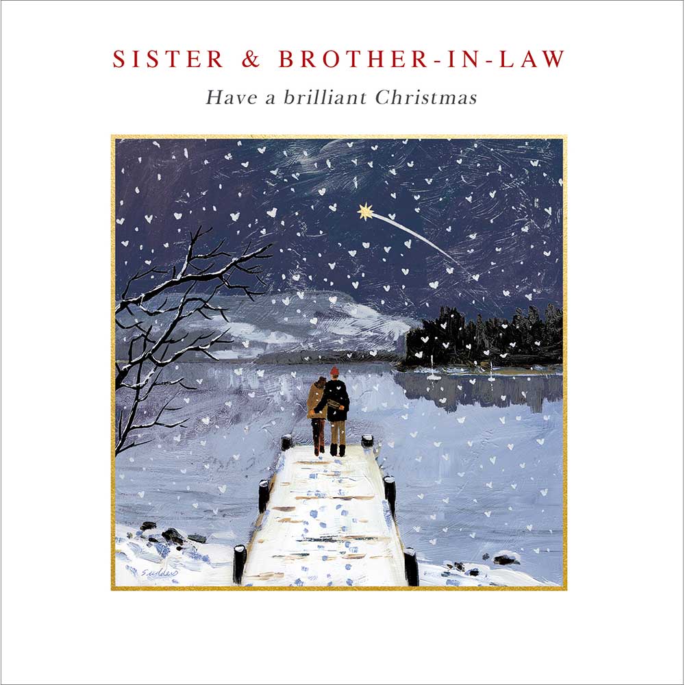 Shooting Star Sister & Brother In Law Christmas Card by penny black