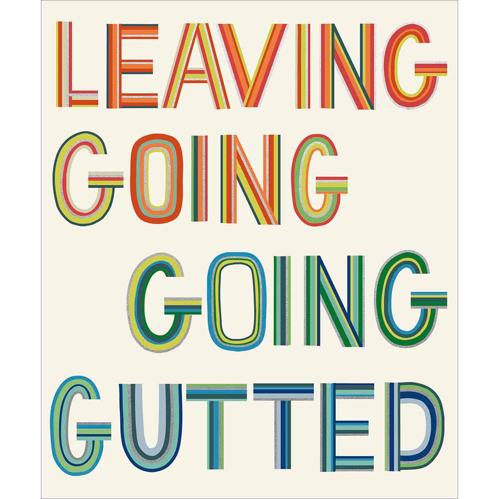 Going Going Gutted Leaving Card at Penny Black