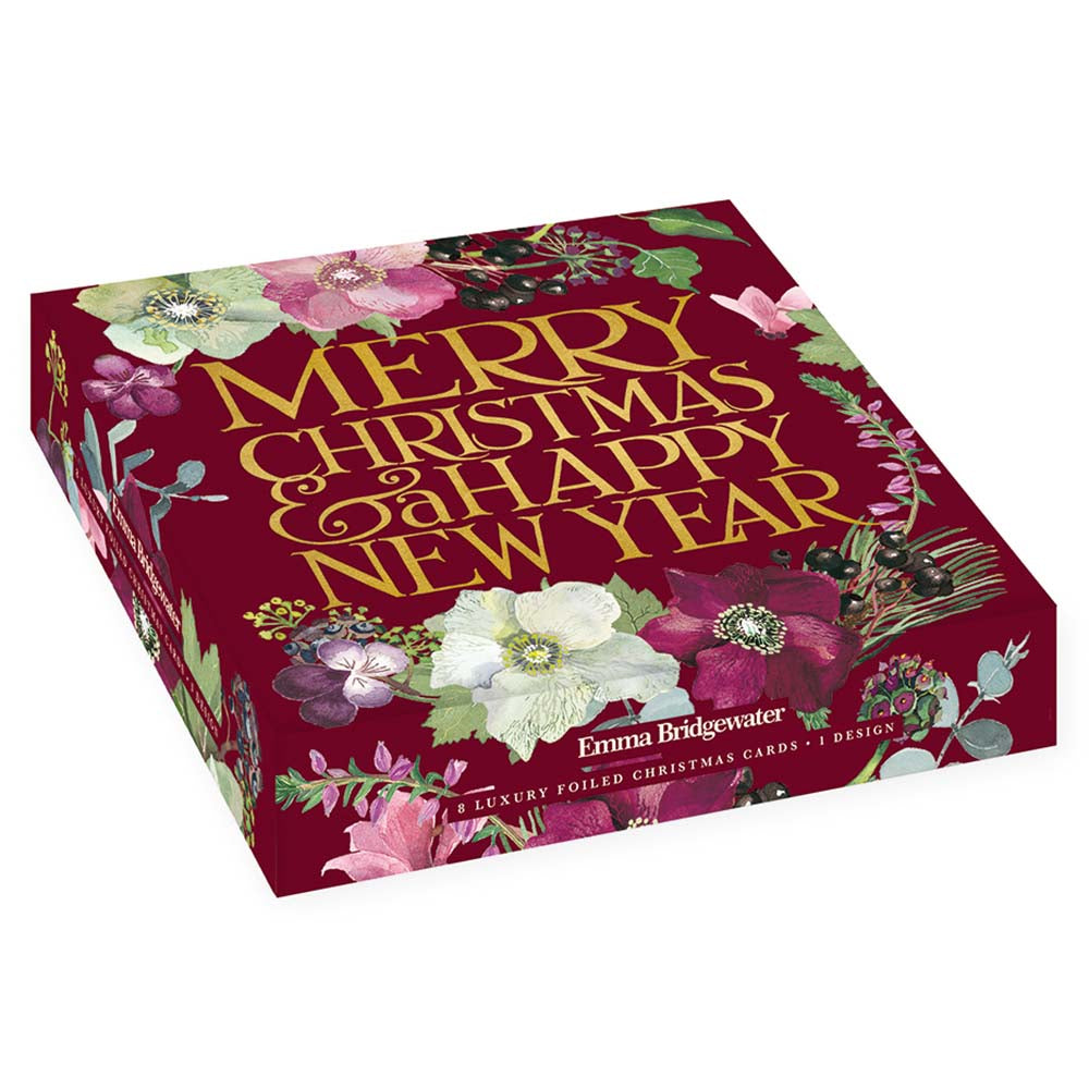 Emma Bridgewater Hellebores Luxury Christmas Card Box Of 8 by penny black