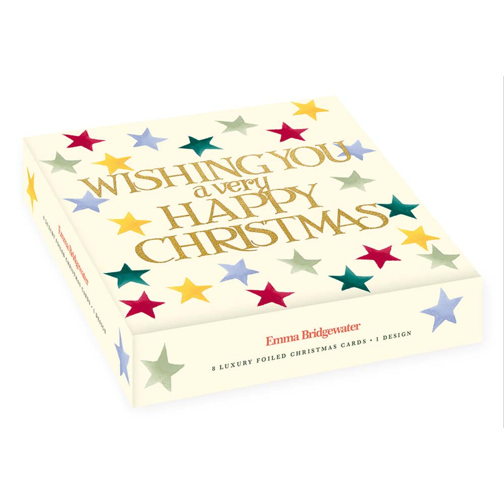Emma Bridgewater Shining Bright Stars Luxury Christmas Card Box Of 8 by penny black