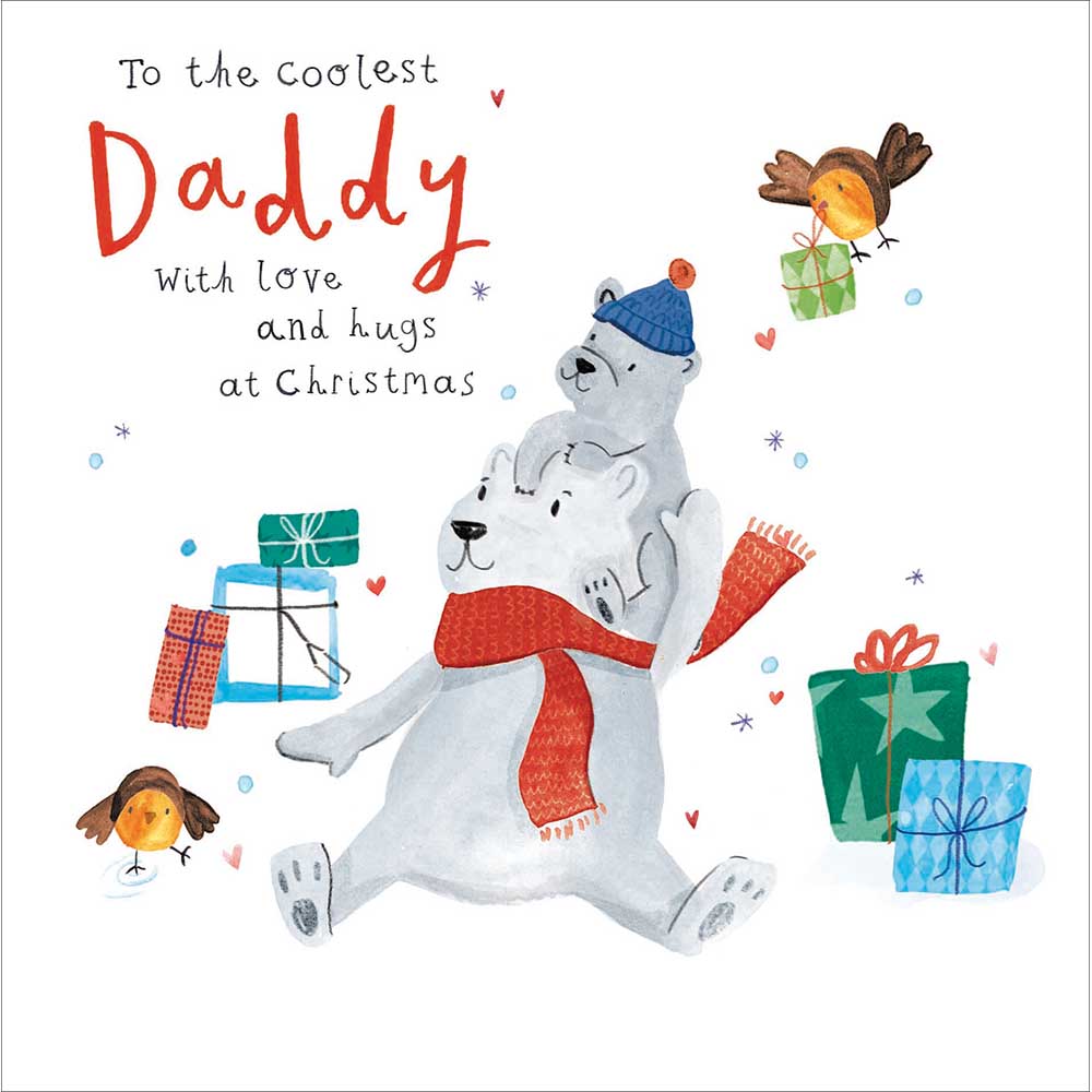 Polar Bears Coolest Daddy Christmas Card by penny black