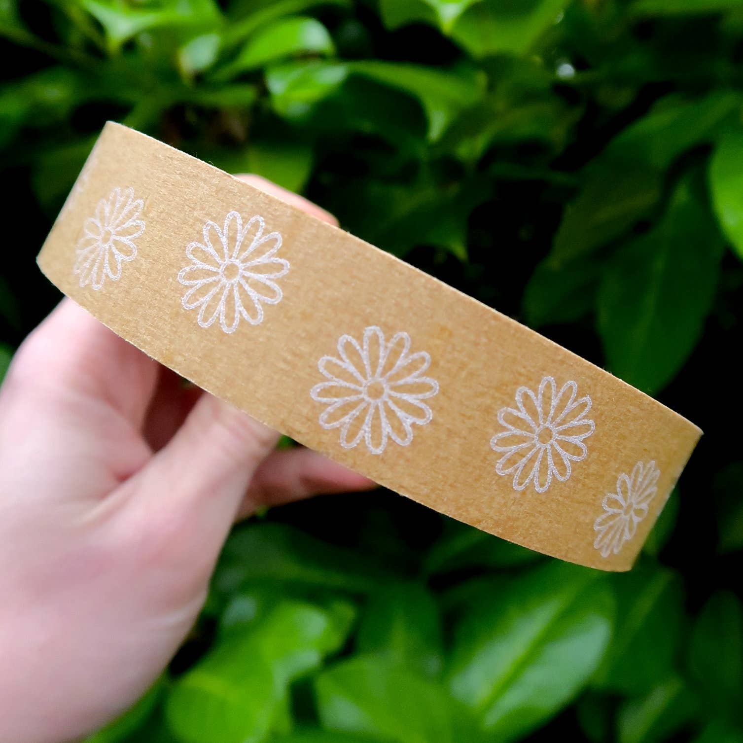 Flower Print Eco Friendly Paper Packaging Tape 24mm x 50m by penny black