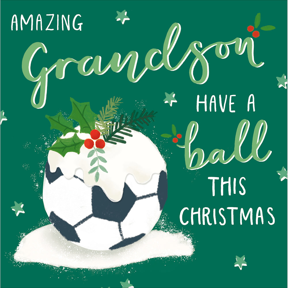 Have A Ball Grandson Christmas Card by penny black
