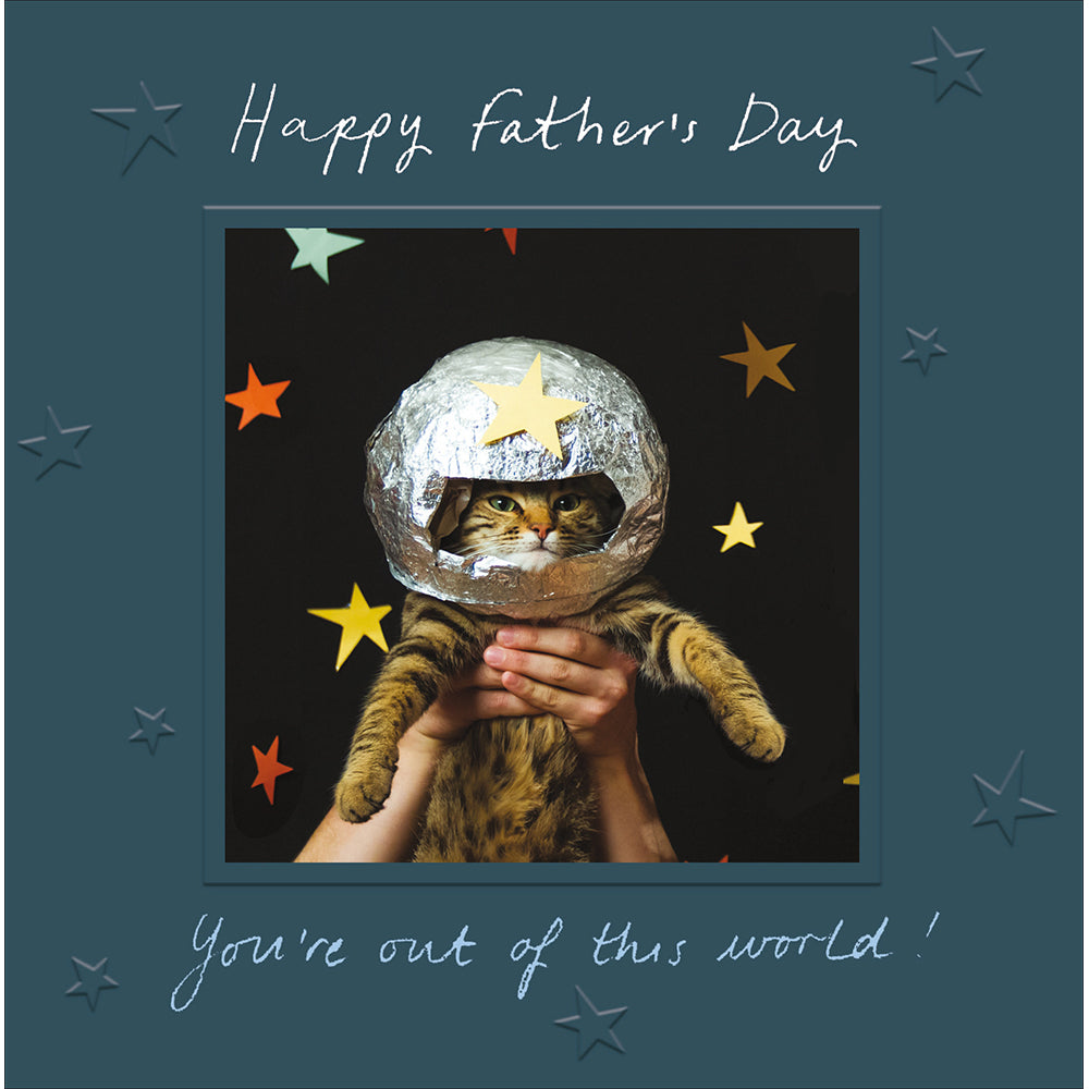 Cat Astronaut Out Of This World Father's Day Card By Penny Black