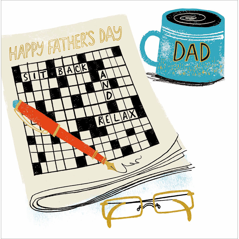 Doing The Crossword Dad Father's Day Card By Penny Black