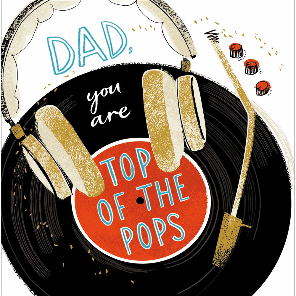 Headphones & Vinyl Dad Father's Day Card By Penny Black