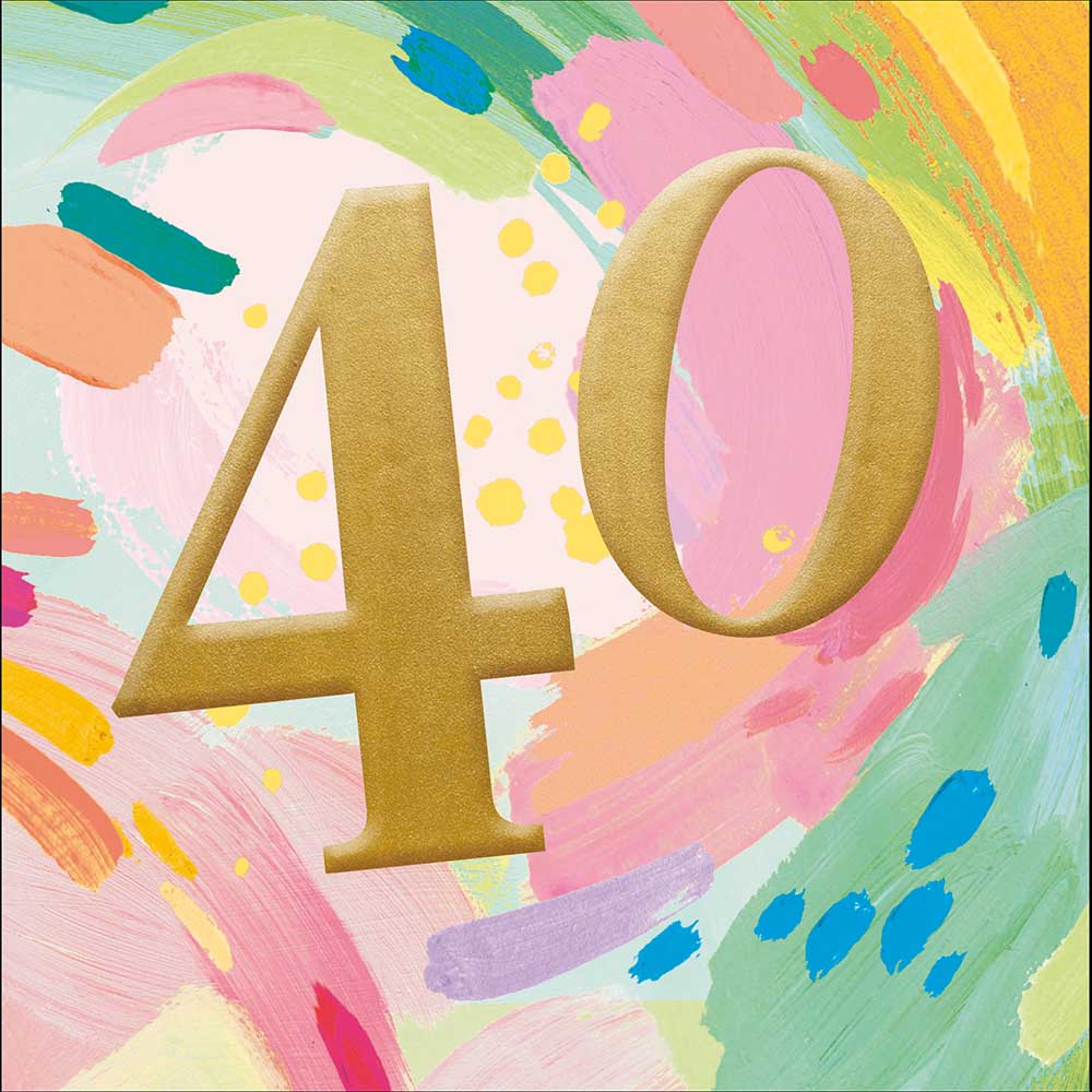 Pastel Swatches 40th Birthday Card from Penny Black