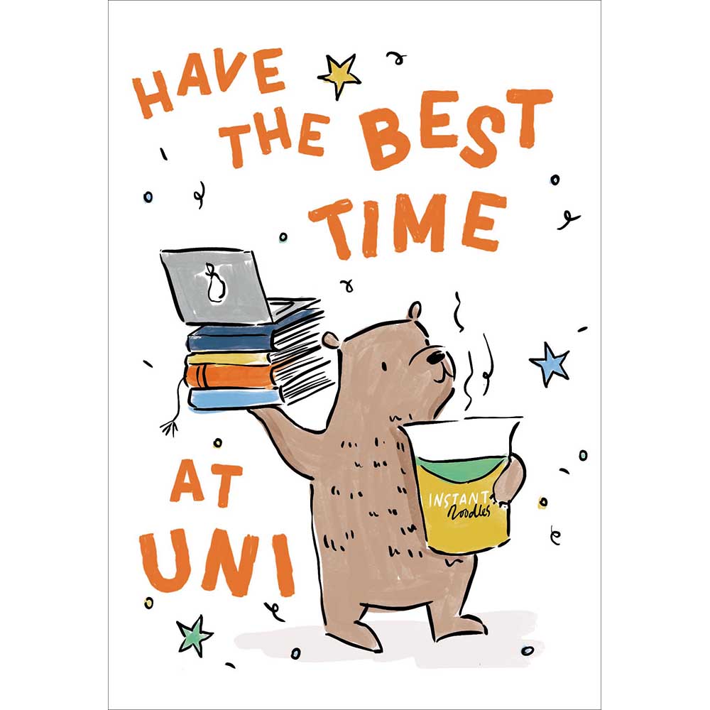 Instant Noodles Have The Best Time At Uni Card By Penny Black