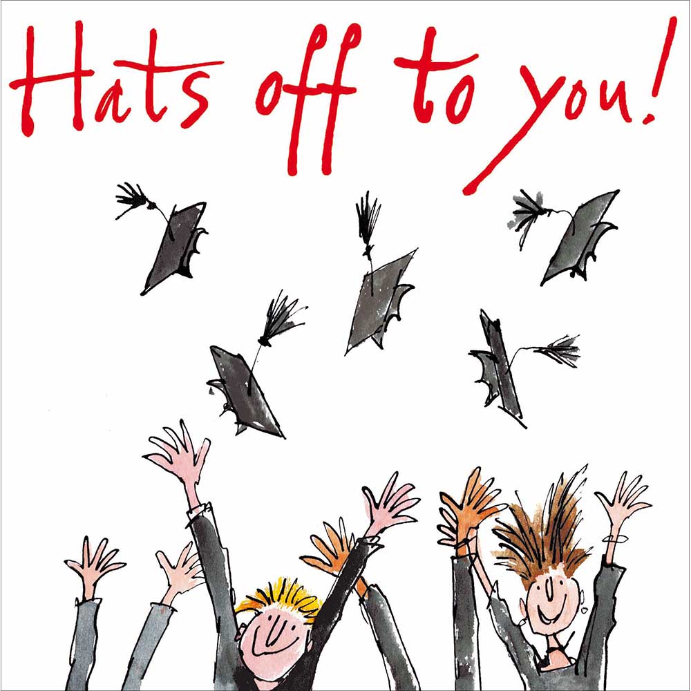 Hats Off Quentin Blake Graduation Card by penny black