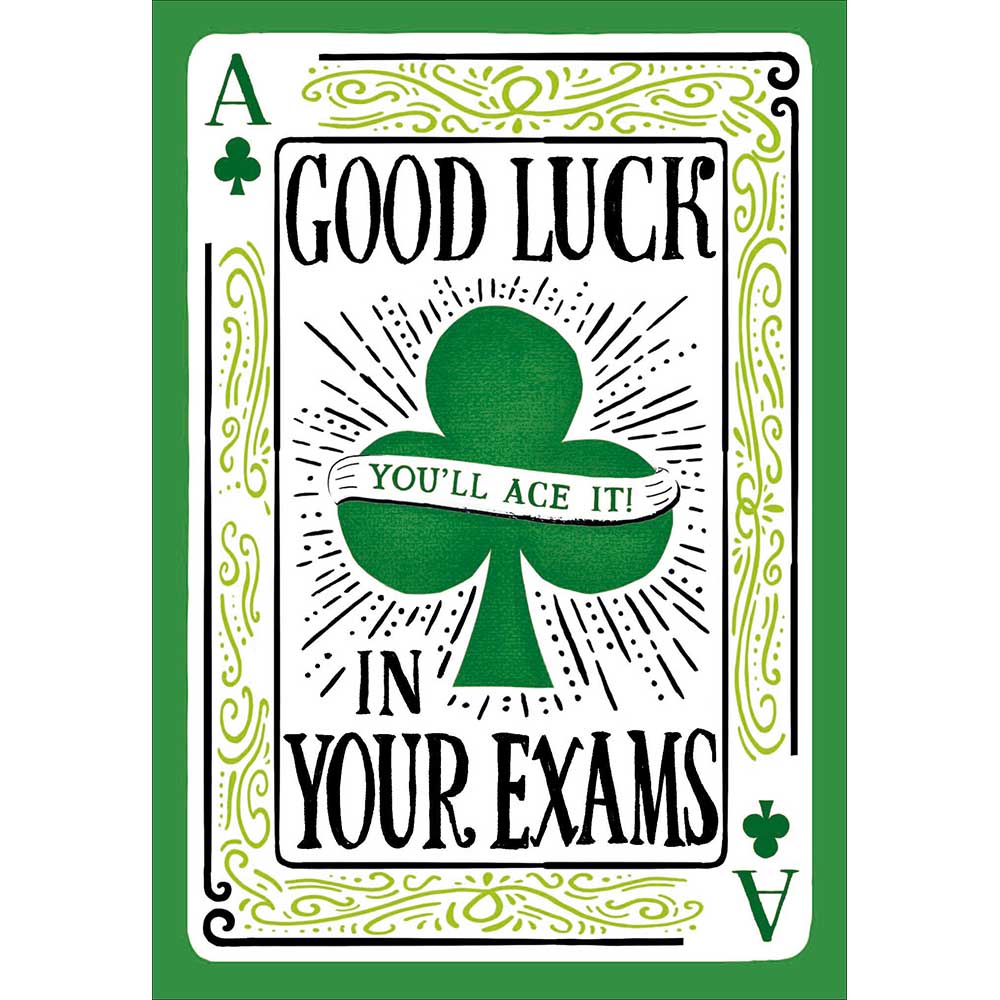 Ace It Good Luck In Your Exams Card By Penny Black
