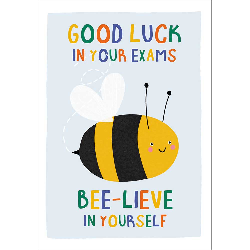 Bee-Lieve In Yourself Exams Good Luck Card By Penny Black