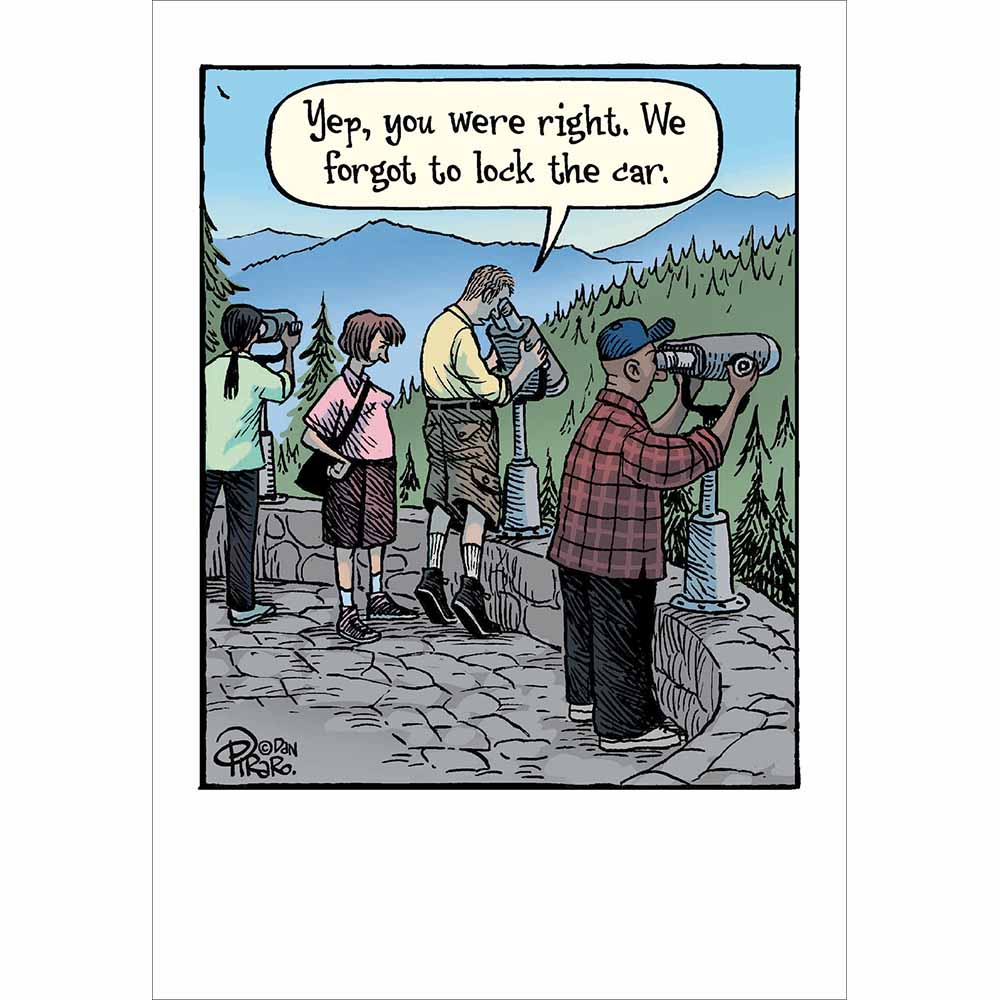 We Forgot To Lock The Car Funny Card at Penny Black