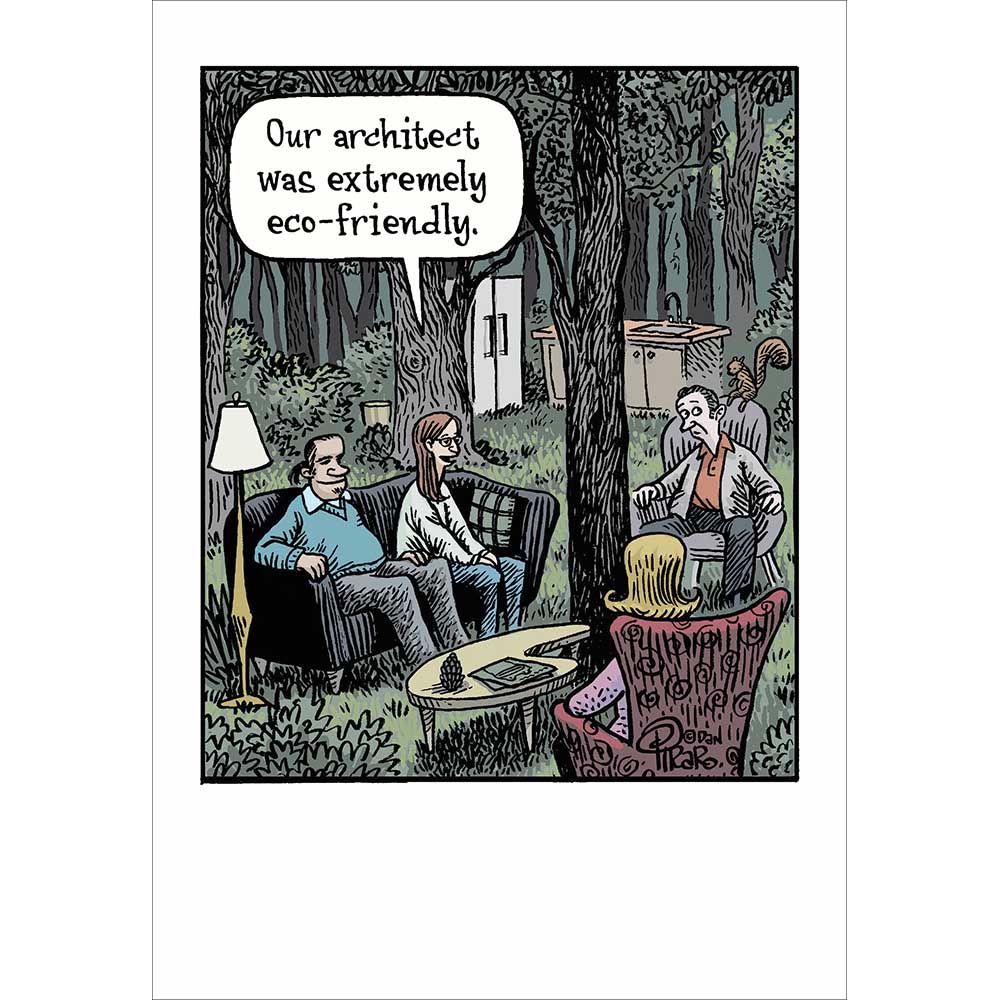 Eco-Friendly Interiors Funny Card at Penny Black