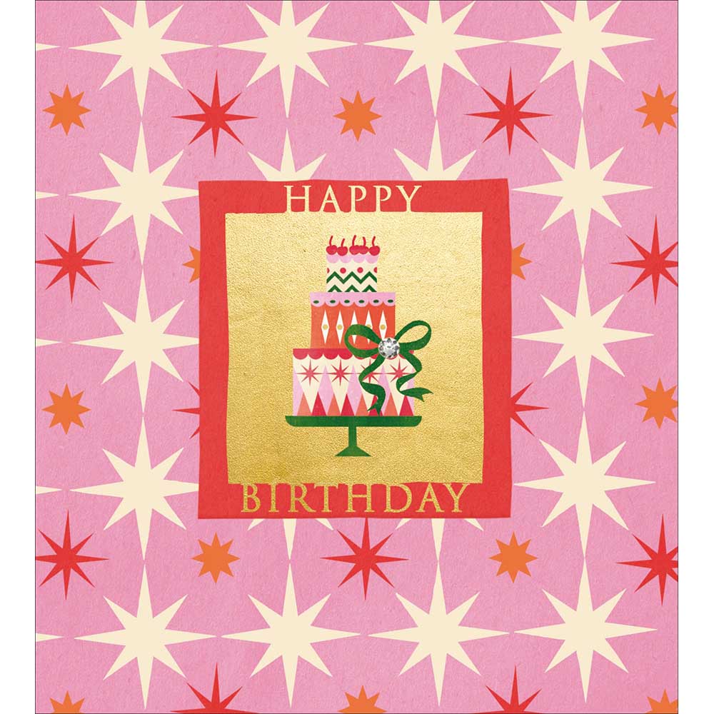 Retro Stars Tiered Cake Birthday Card at Penny Black