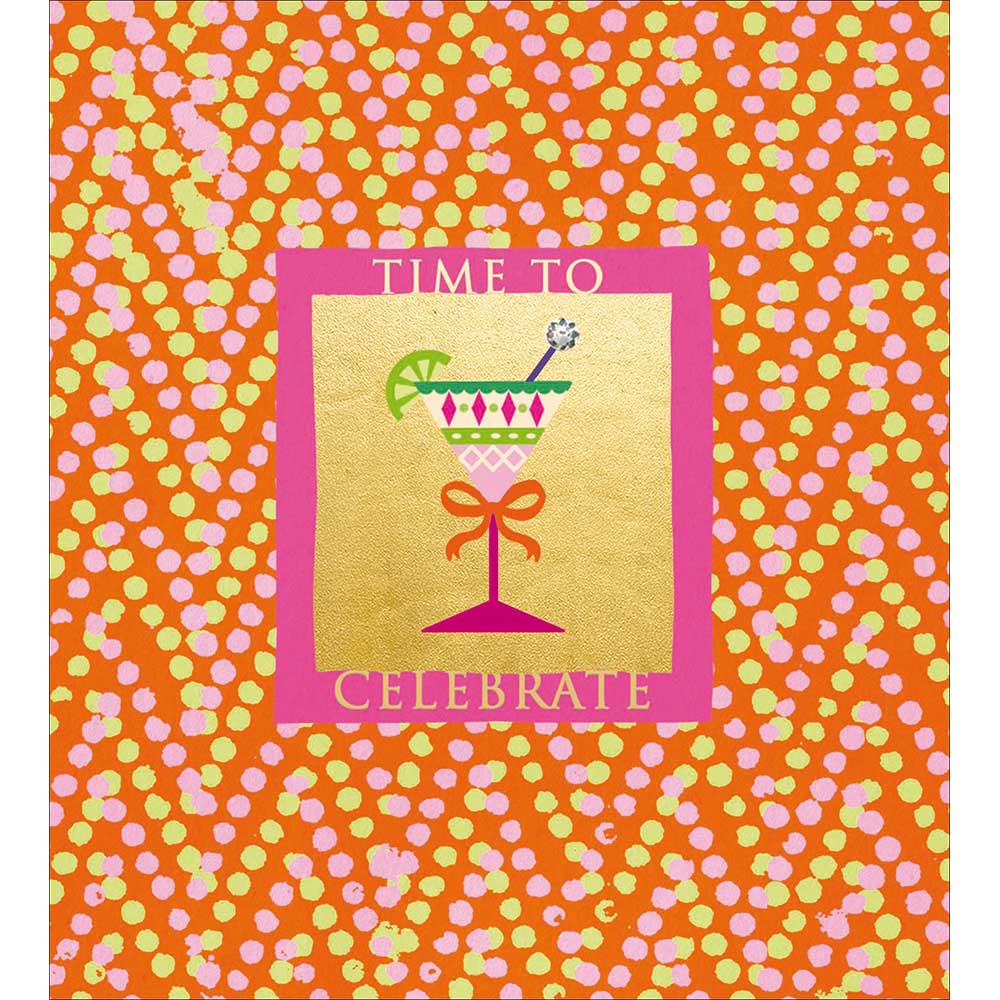 Retro Cocktail Time To Celebrate Birthday Card at Penny Black