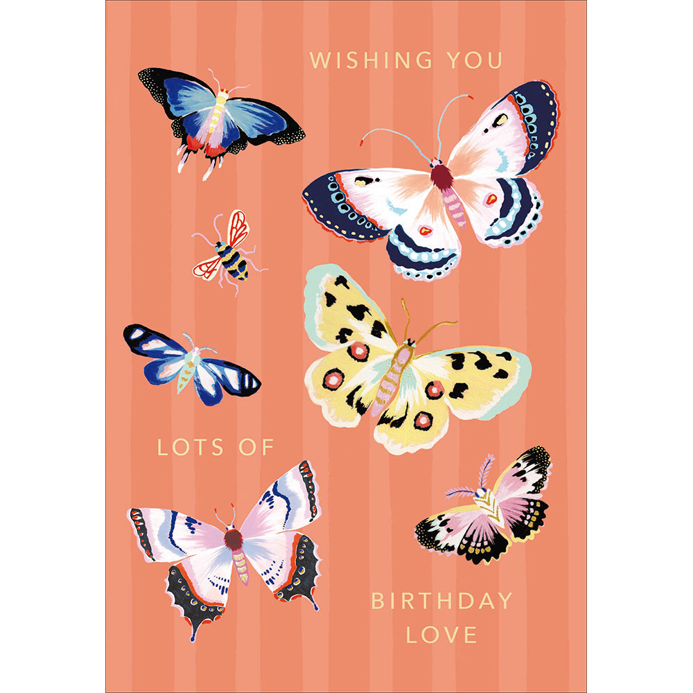 Natural World Painted Butterflies Birthday Card at Penny Black