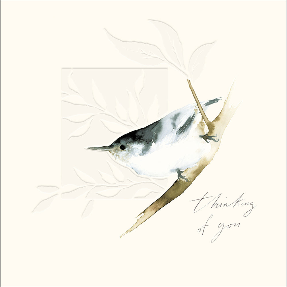 Watercolour Nuthatch Thinking Of You Empathy Card at Penny Black