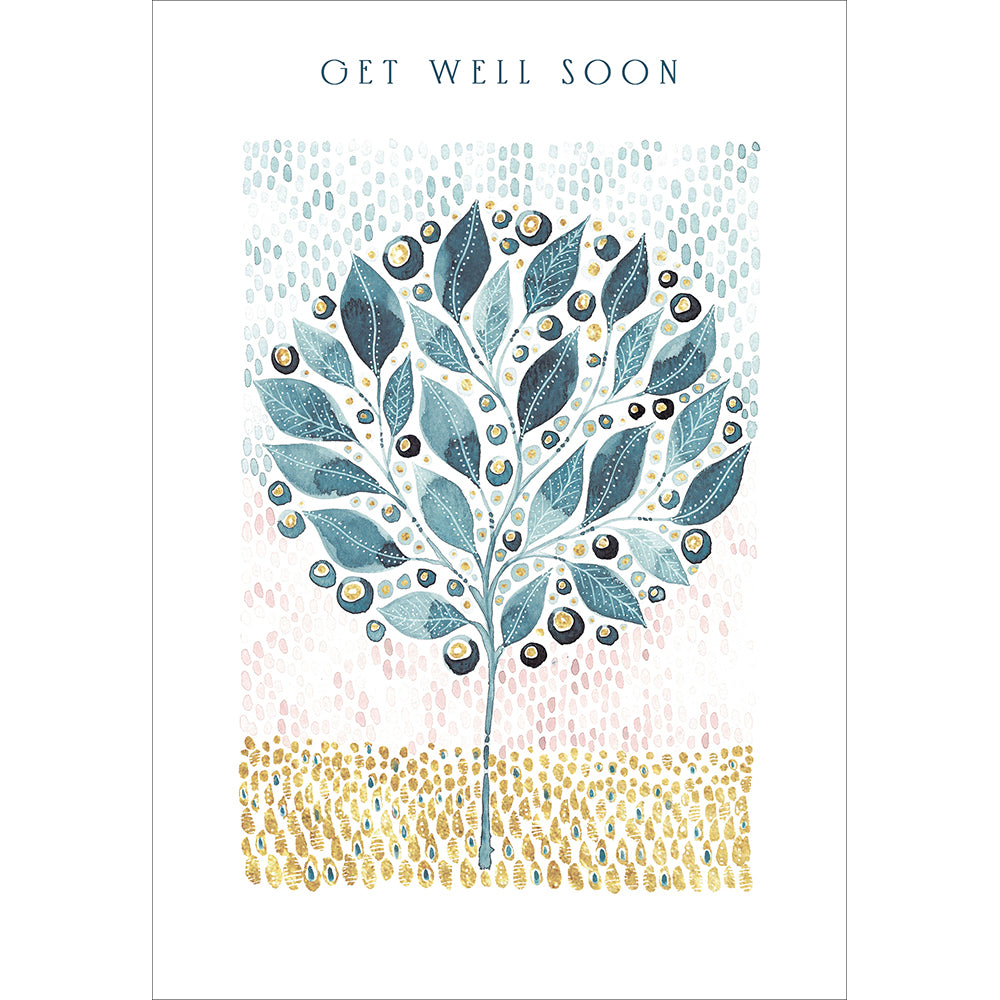Blue Tree Get Well Soon Card at Penny Black